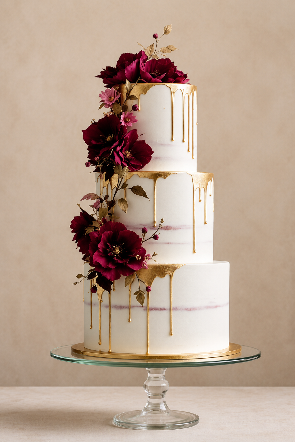 The Golden Merlot Cake