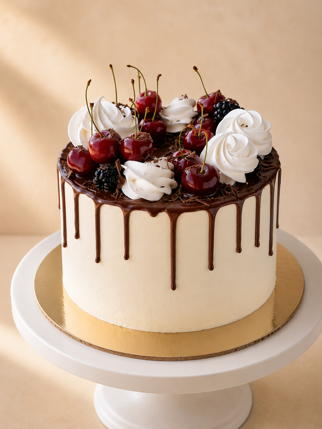 Cherry Chocolate Drip Cake