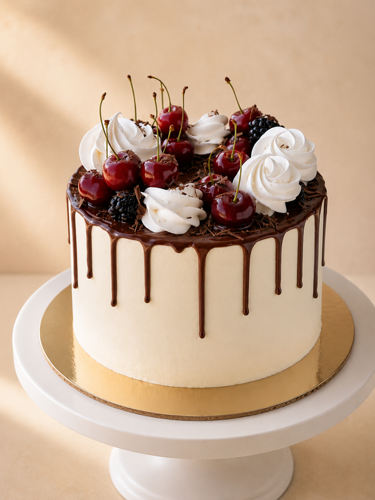 Cherry Chocolate Drip Cake