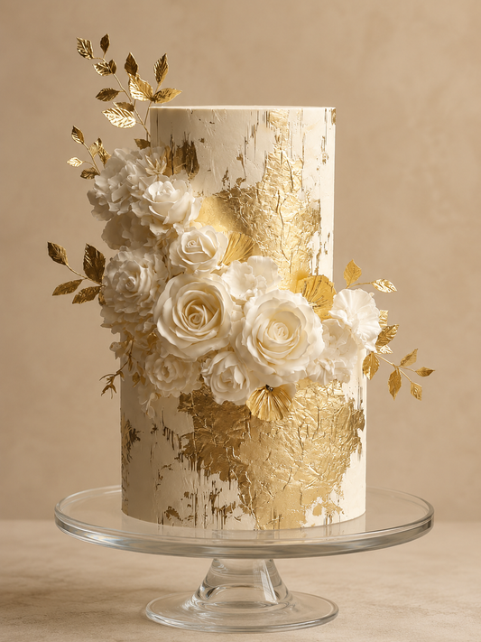 Golden Ivory Romance Cake