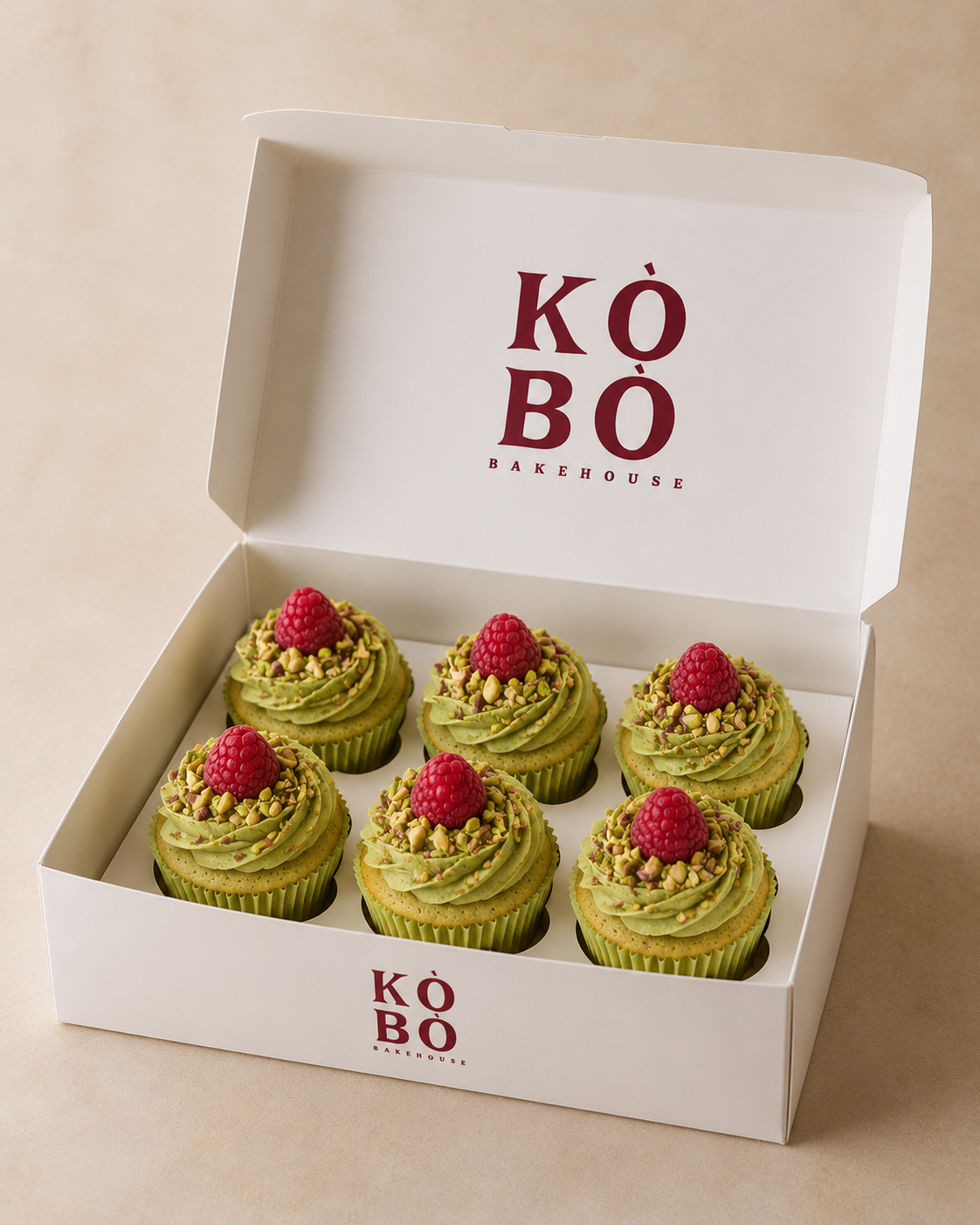 Pistachio Raspberry Cupcake